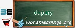 WordMeaning blackboard for dupery